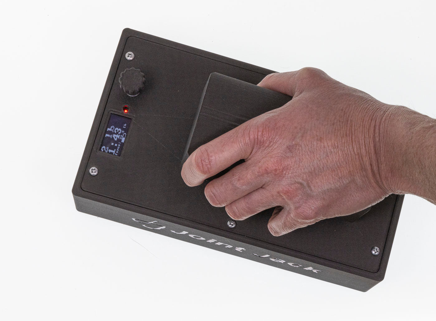 Hand using Joint Jack Dystrophile with screen readout